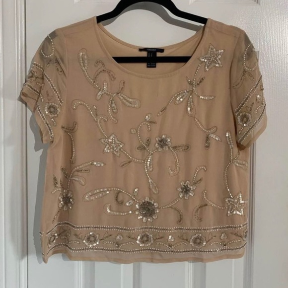 Forever 21 Pink Embellished Shirt - Picture 1 of 1